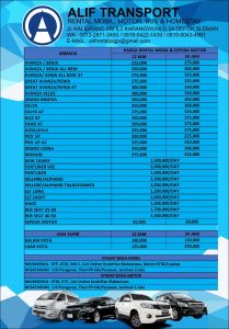 daftar harga alif transport